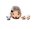 4-Piece Hedgehog Plush Toy Set by B.J. Toy Co Inc - Mommy and 3 Baby Hedgehogs - Soft Cuddly Stuffed Animals