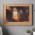 Jigsaw Puzzle - Magical Library with Vibrant Flowers - Fantasy and Nature-Inspired Art, Immersive Design, Bookshelf Puzzle, Enchanting