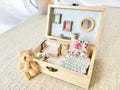 Fold And Go Bear House In A Box, Mini Plush Teddy Bear And House, Small Dollhouse Playset, Travel Toy, Gift For Girls