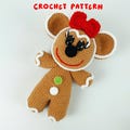 Mouse gingerbread Crochet Pattern Pdf, Mouse gingerbread Crochet pattern, Mouse girl Crochet