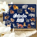 2025 Calendar Printable for Kids, Digital Planner, Wall Calendar, Printable Calendar, Kids Monthly Planner, Homeschool Calendar with Animals