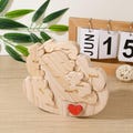 Wooden Grandpa Bear Family Puzzle with 1-5 baby bears, Wooden Bears Family in Rocking Chair, Bear Family Decor, Anniversary Gift for  Parent