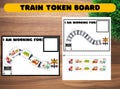 Train Token Board Reward Chart, Train Track Token Economy, Classroom token board, aba reward chart, special education tools