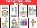 Christmas Nativity Story Birth of Jesus Coloring Book Craft, Advent Sunday School Christmas Craft, Baby Jesus Printable Bible Coloring Pages