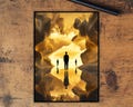Mtg Card Sleeves: Man standing in cave Top Quality Sleeves, Suitable for all tcgs High Quality Foil/Holo