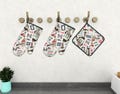 Mahjong-Themed Oven Mitts and Pot Holders 3 PC Set - Perfect Gift for Mahjong Enthusiasts