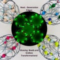Glow-in-the-Dark Fidget Toy/3D Wire Mandala/Articulated flexible sensory neon fidget toy for schools and offices/Quiet  logical EDC Orb Toy