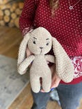 Cute crochet rabbit, stuffed rabbit plush, stuffed rabbit plush, crochet animals, amigurumi bunny, girlfriend gift, Valentines day gift