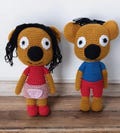 Mouk Amigurumi Characters - Mita and Popo Hand Crocheted l Handmade stuffed plush l Christmas gift