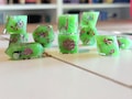 Let Me See You Toto-Roll - totoro inspired polyhedral dice set