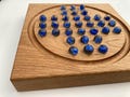 French Oak Solitaire Board Game,15mm Marbles,Home Entertainment,Luxury,Home Decor,Christmas Gift,For Him,For Her,Daughter,Son,Birthday,Fun.