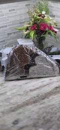 Myra Bag cowhide gun case- hand tooled leather- cowhide