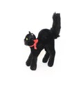 Vintage 1950s Steiff scaredy black Tom cat Halloween angry kitten mohair with button