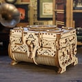 DIY 3D Wooden Antique Jewel Box Puzzle Kit - Elegant Home Decoration & Unique Gift for Birthdays or Christmas