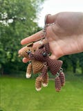Handmade bear Crochet Keychain,  Cute Toy, Soft Yarn Plushie, Decorative Gift for Her/Him, Christmas Gift