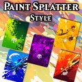 Set of basic lands - Paint Splatter Style - Commander Friendly Proxy for MTG