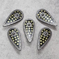 5-pack Custom Gold Lily Shield Black gray lot for lego Minifigures | f7gl03 Knight | Minifigure NOT Included | Blocks Compatible