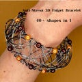Worry Bangle Bracelet Mandala 40+ in 1/Jewelry/Table Décor/Ideal Gift for her/3D Articulated Flexible Fidget Toy/Pocket spinning top