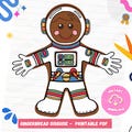 Astronaut Gingerbread Man Costume - Gingerbread Themed Disguise, Classroom Christmas Activity, Gingerbread PDF Template, Instant Download