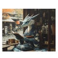 Dragon Reading Jigsaw Puzzle | Bookwyrm Gift for Dragon Lovers