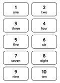 Numbers 1 - 100, Number Words Flash Cards, Printable Worksheet, Kindergarten, Homeschool, Busy Book