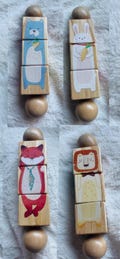Baby Newborn Wooden Rotating - Animal Matching Puzzle Montessori Toy