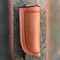 Leather Pocket Knife Sheath - Pouch - Case Trapper - Hand Tooled Border