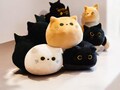 10/30CM Black Cat Plush Toy – Cute Pendant, Cuddly Pillow & Gift for Girls