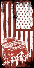 Cornhole Wrap | Digital Download | Jeep American Flag | Cornhole Game Wrap | Decals | Cornhole Board Maker | Large Format Print File