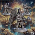 Malakim Vindicator F Assimar Fighter Celestial Fantasy Miniature Dungeons and Dragons Mini RPG Tabletop Games DnD 5e Painting Pathfinder