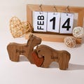 Wooden Animal Puzzle Family of 2-4, Horse Family Jigsaw Decor,Anniversary Gifts for Mom Dad Grandma Wedding Housewarming Gift for New Couple