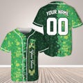 Personalized St Patrick's Day Baseball Jersey, Custom Lucky Charms Baseball Jersey, Vintage Shamrock Baseball Jersey, Irish Lucky Shirt