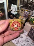 Worry Stone Pompompurin Inspired  , Thumb Pal , Fidget Toy , ADHD , Anxiety Relief , Pocket Hug , Polymer Clay , Kawaii , Pizza Clay .