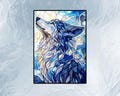 MTG Card Sleeves: Fantasy Wolf, High-Quality Foil, Perfect for All TCGs,MTG Accessories,Foil/Holo Finish