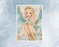 MTG Card Sleeves: Girl with flower crown, High-Quality Gloss, Perfect for All TCGs,MTG Accessories,Gloss Finish