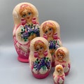 Pink Russian Matryoshka Nesting Doll Set