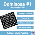 200 10x9 Dominosa Puzzles Volume #1 With Solutions Digital Download PDF Print And Play Brain Teasers For All Ages