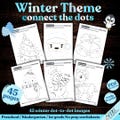 Winter Theme Connect the Dots - Dot to Dot Worksheets for Toddler/Preschool/Kindergarten