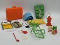 Vintage Barbie Doll Travel Camping Sports Accessories Lot Mattel 70's - 80's