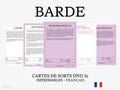 DnD 5e Spell Cards in French | BARD | D&D and Role Playing Accessories | Downloadable and Printable PDF