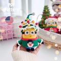 Yellow Christmas Tree crochet pattern. PDF file. Banana buddies crochet pattern. Amigurumi crochet pattern.
