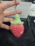 Crochet Strawberry Keychain -PHYSICAL ITEM***