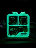 Glow in the Dark Art Toy Display Frame - 3D Printed Square Home for Collectible Toys