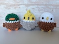 Crochet mallard duck, bald eagle, cockatiel, Handmade bird plushie, desk friend for bird lovers