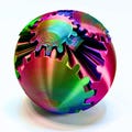 Small Gear Ball | 3.5-Inch 3D Printed Mechanical Puzzle | Interactive Desk Toy | Engineering Gift | Unique Kinetic Sculpture