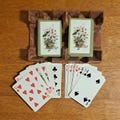 Giordano floral vintage playing cards 1971, 2 decks in tray