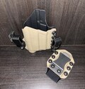 Our standard, built to order, AIWB Kydex holster w/ separate detached mag carrier design for MOST Glock pistols & most weapon mounted lights