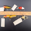 Lot of 4 vintage Heddon fish lures.