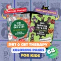 Halloween & Christmas-Themed DBT CBT Therapy Coloring for Kids | Fun Mental Health Printables Classroom Calming Activities Coping Skills