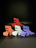 Valentine Flexi Dino - Flexi Rexy With Heart - Cute Valentines Gift - Gift for her - Gift for Girlfriend